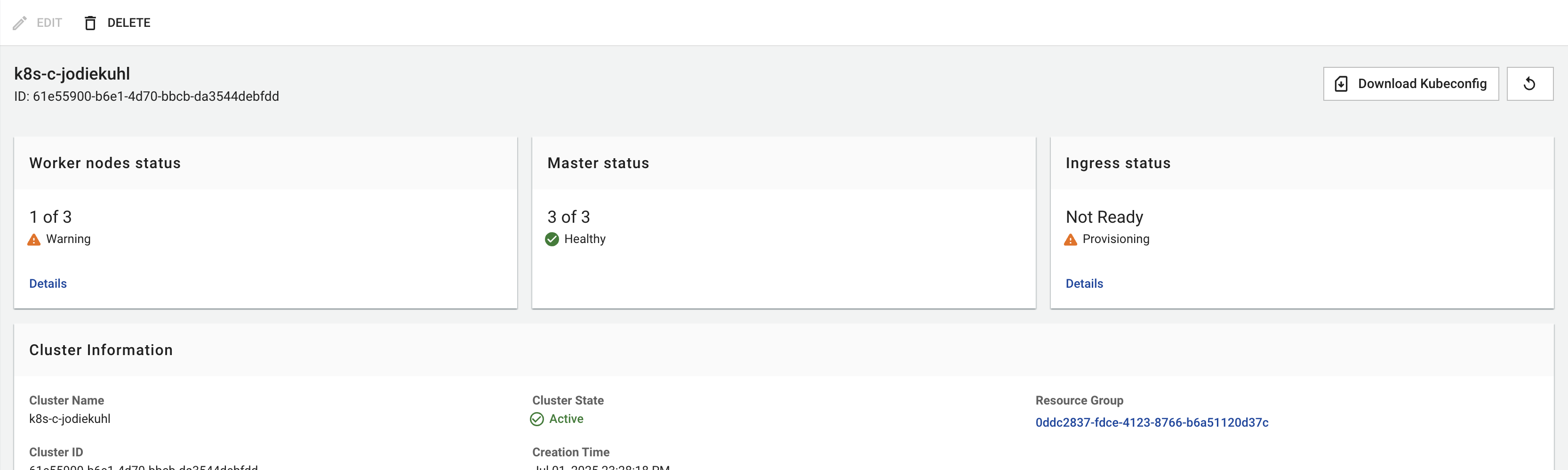 Cluster Active State
