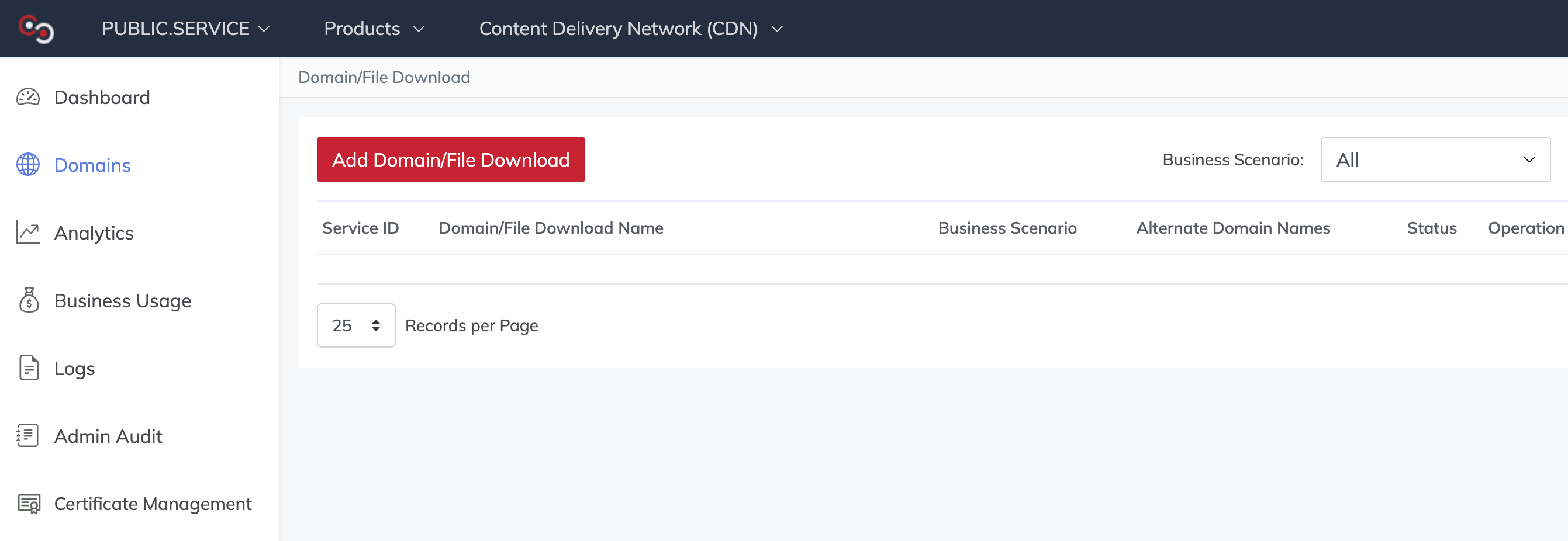 Accessing the CDN Service