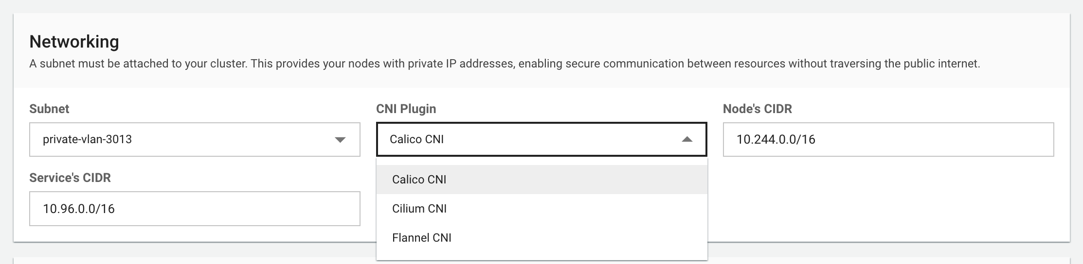 Networking Configuration