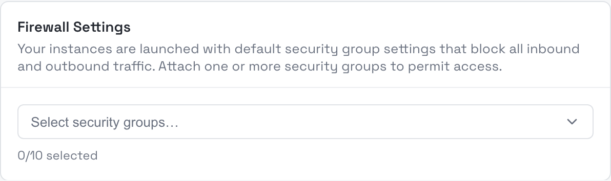 Firewall configuration
