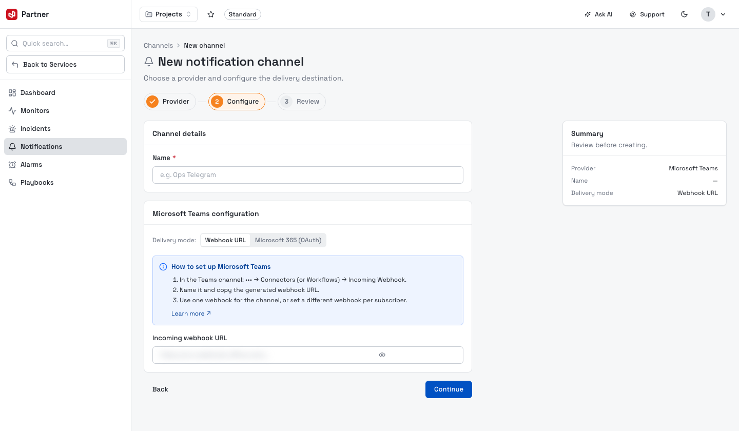 Microsoft Teams — delivery mode