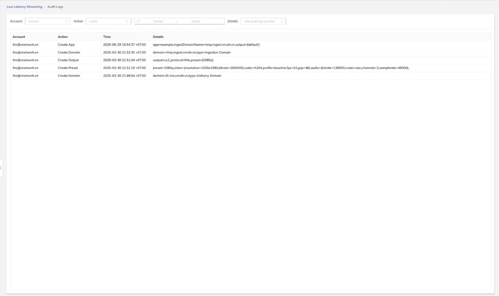 Audit Logs
