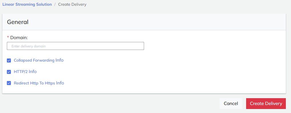 Create Delivery