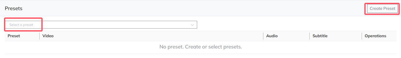 Preset